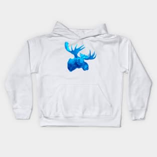 A Moose That Is Blue Kids Hoodie